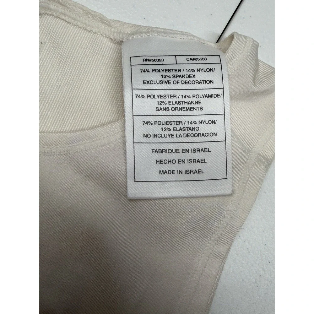 Nike Top Womens Small Cream Compression Tank Fitted Active Workout Fitness Train
